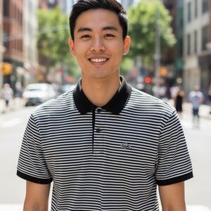 Lacoste Men's Striped Polo Shirt Multicolor Size 7=XXL Short Sleeve Casual